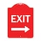 Signmission Exit With Right Arrow Heavy-Gauge Aluminum Architectural Sign, 24" H, 18" L, RW-1824-9842 A-DES-RW-1824-9842 - alternate 1